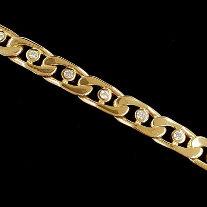 The best! Heart Que 10.5ct Diamond K18 YG Yellow Gold Tennis Bracelet 18 Gold [identification report]