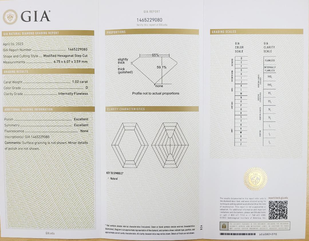 唯一無二超希少！世界最高品質！D IF 2EX 1.02ct 天然ダイヤモンド 計0.33ct 天然ダイヤモンド Pt950 リング【GIA鑑定書付き】