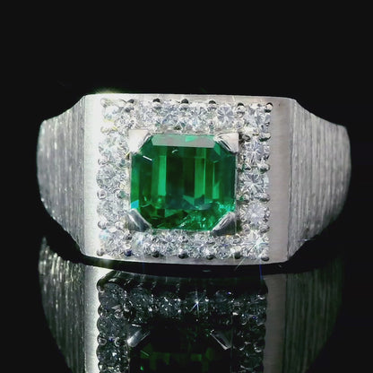 The finest F1 Colombia 1.16ct Natural Emerald 0.43ct Natural Diamond Platinum PT900 Ring Ring May Birthstone [GIA Division]