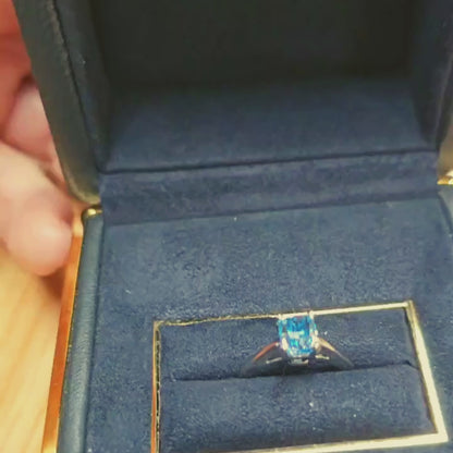 [Graff] 1.26CT Si-2花式生動的藍色天然藍色鑽石K18WG白金戒指[GIA評估]