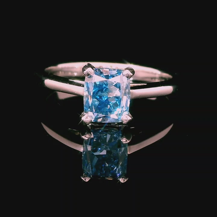 GRAFF】1.26ct SI-2 Fancy Vivid Blue 天然 ブルーダイヤモンド K18WG ホワイトゴールド リング【GI –  アメイジング工房