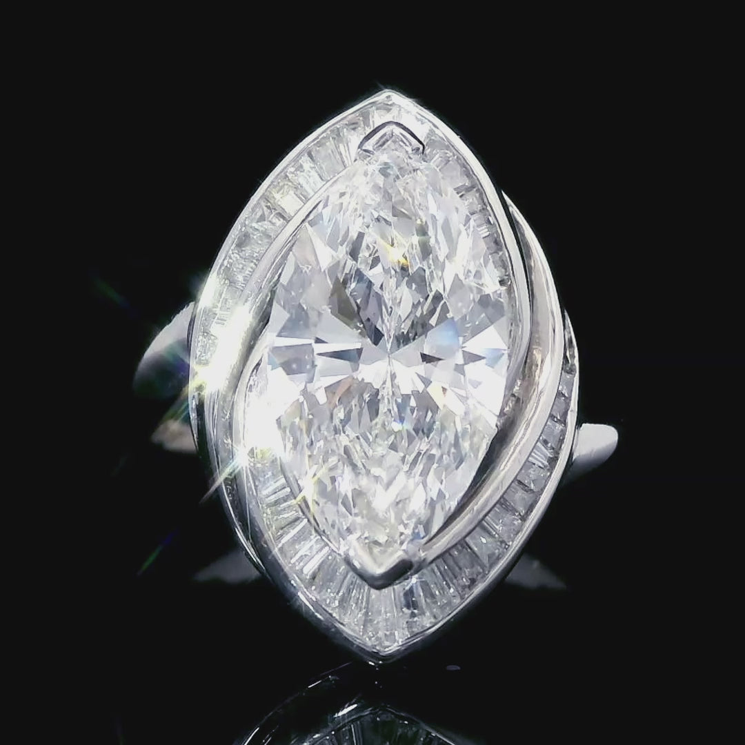 マーキース リング プラチナ 鑑定書 超希少！大粒！3.305ct Type2A 