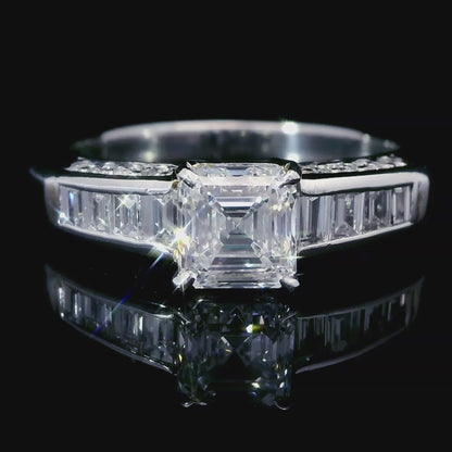 Ultimate beauty! 1.01ct D Flawless 2EX Natural Diamond Assasser Cut Platinum PT900 Ring Ring [With GIA Appraisal]