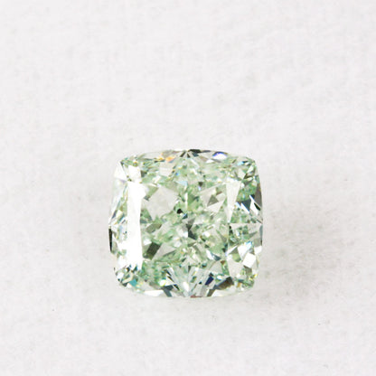 1.540ct Fancy Green VS-2 Natural Natural Green Diamond Ruth Cushion Cut [Central Jewelry Research Institute 평가]