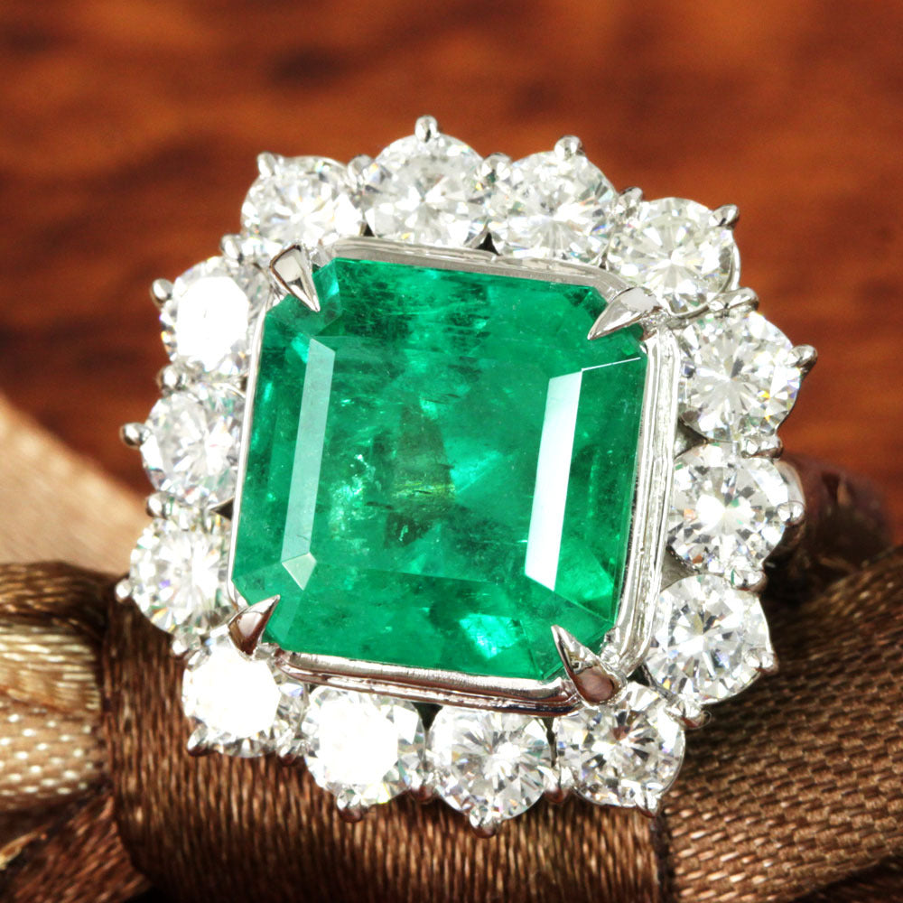 K18 18金 鑑別書付き 大粒エメラルド1.7ct リング EMERALD103鑑