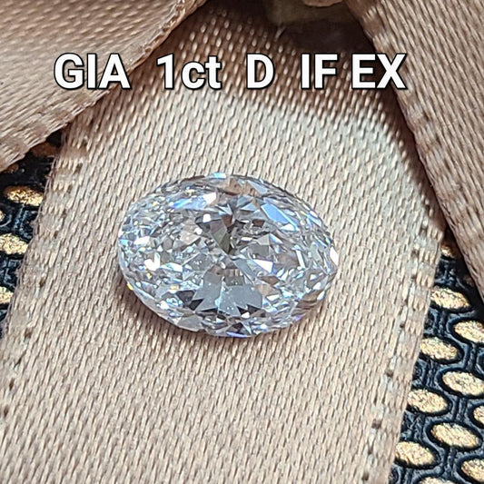 The world's highest quality! 1CT D IF EX Oval Natural Diamond loose [GIA grading report]