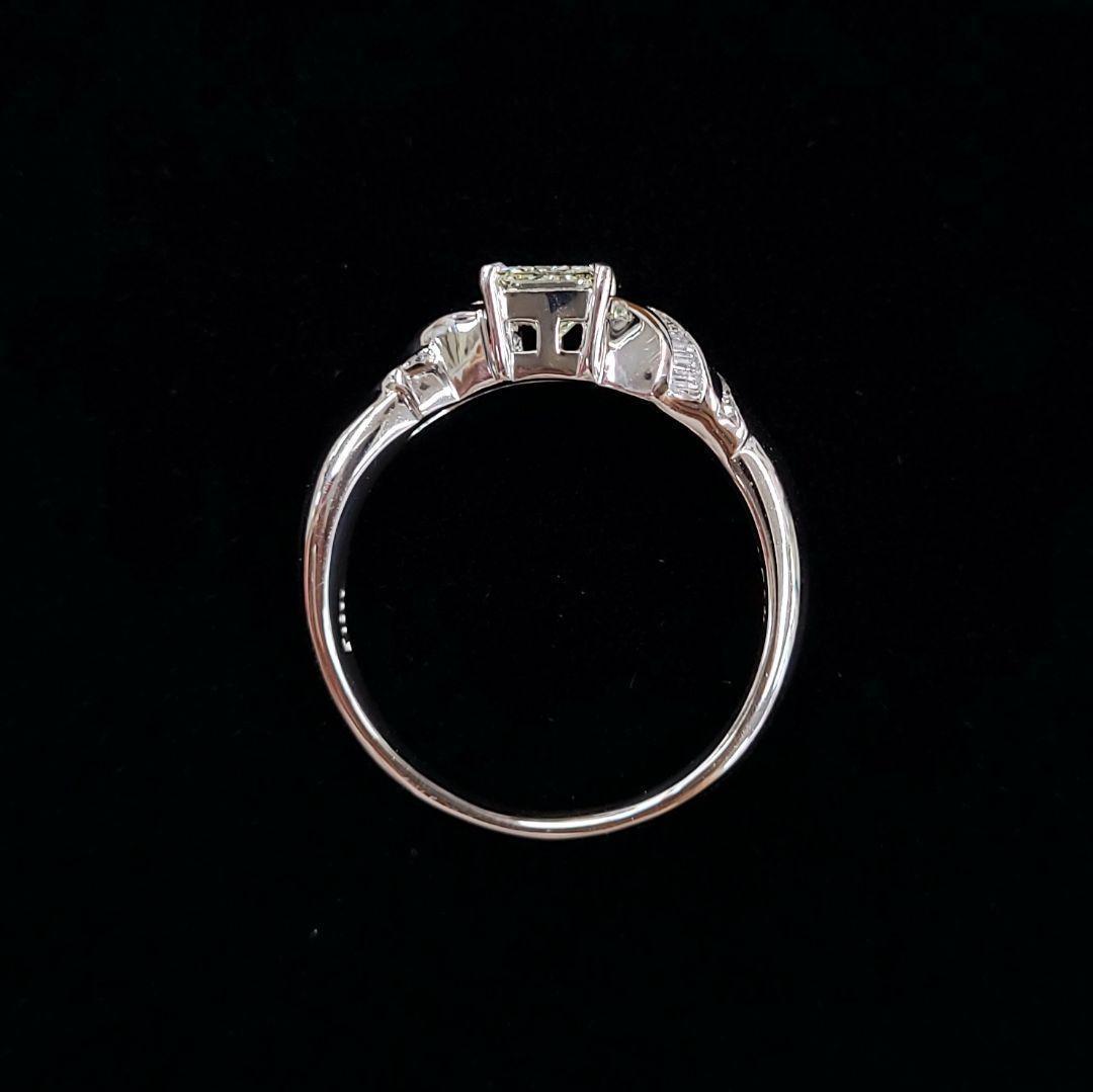 VS1 プリンセスカット ダイヤモンド 0.5ct Pt プラチナ リング 指輪