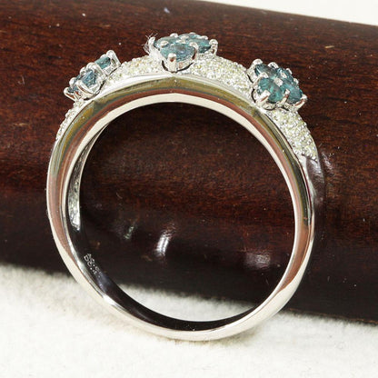 Mystical 0.65ct alexandrite diamond K18 WG white gold ring ring June birthstone 18k gold [with certificate