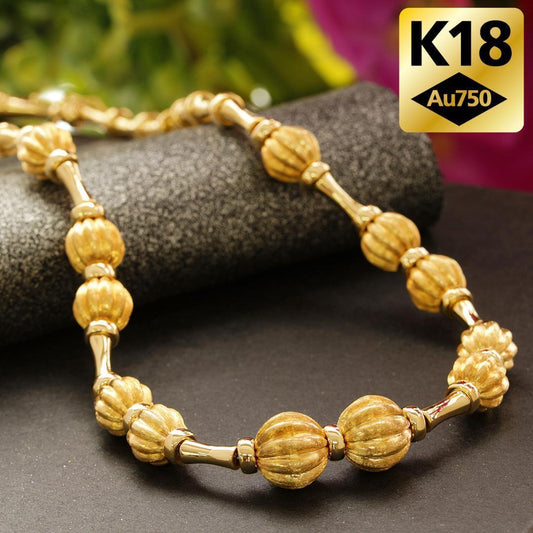 40g Volume K18 YG Yellow Gold Necklace 18 Gold