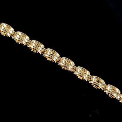 Unique! Slide diamond 0.4ct K18 YG yellow gold bracelet with April birthstone 18k gold [with certificate