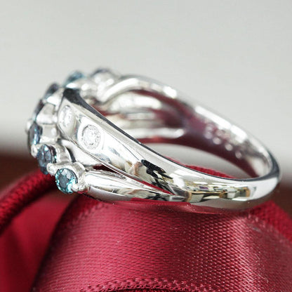 Luxury 0.48ct alexandrite diamond Pt900 platinum ring ring, June birthstone (with certificate)
