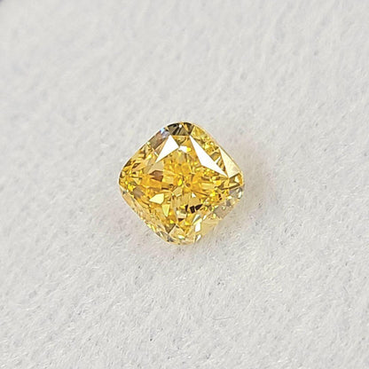 1ct ファンシー インテンス オレンジ イエロー 天然 ダイヤモンド スクエア ルース 裸石 Fancy Intense Orange Yellow GIA 鑑定書付