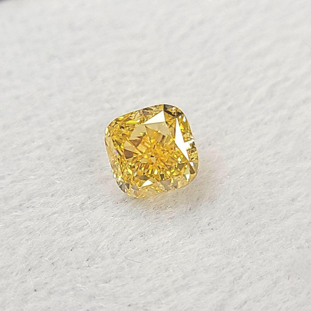 1ct ファンシー インテンス オレンジ イエロー 天然 ダイヤモンド