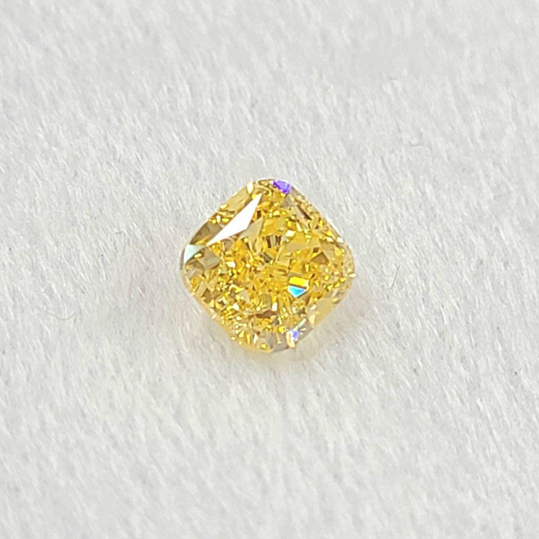 1ct ファンシー インテンス オレンジ イエロー 天然 ダイヤモンド