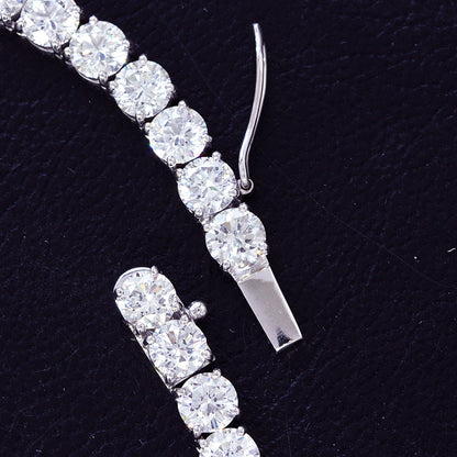 50ct Up Natural Diamond K18 White Gold Gradation Tennis Necklace April Stone 18 Gold [CGL정렬로]