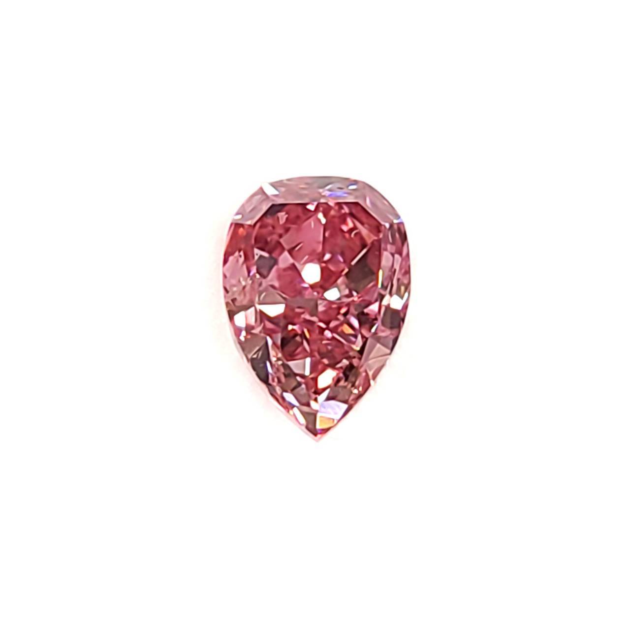 超希少！ Fancy Vivid Pink 1.01ct 天然 ダイヤモンド ルース ペア 