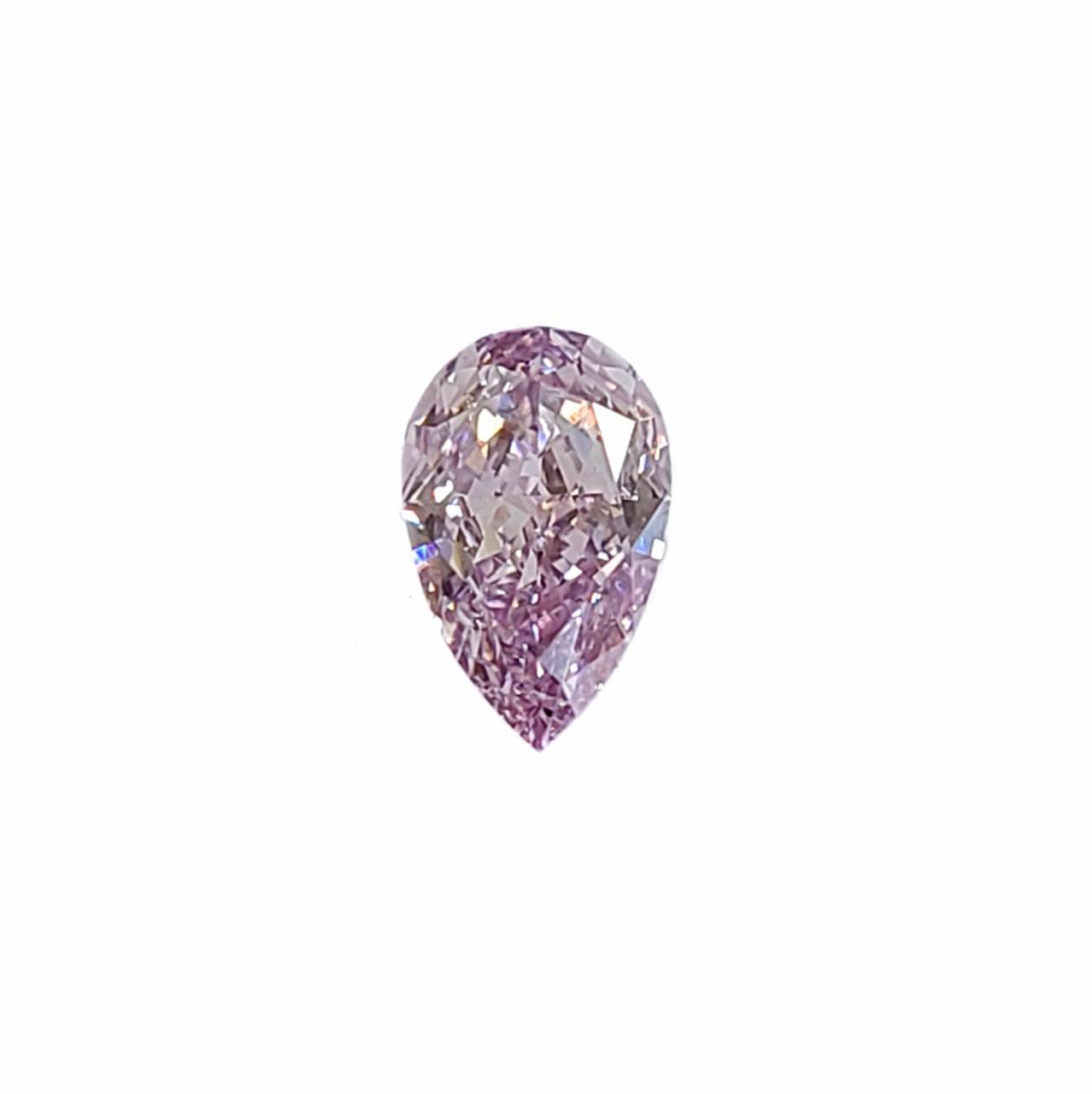 神秘的！ Fancy Purple Pink 1.167ct 天然 ピンク ダイヤモンド ルース ペアシェイプ 【中央宝石研究所鑑定 ソーティング付】
