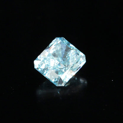 GIA Best Fancy Vivid Green-Blue 0.24ct Natural Diamond Ruth 사각형 컷 [GIA Appraisal]