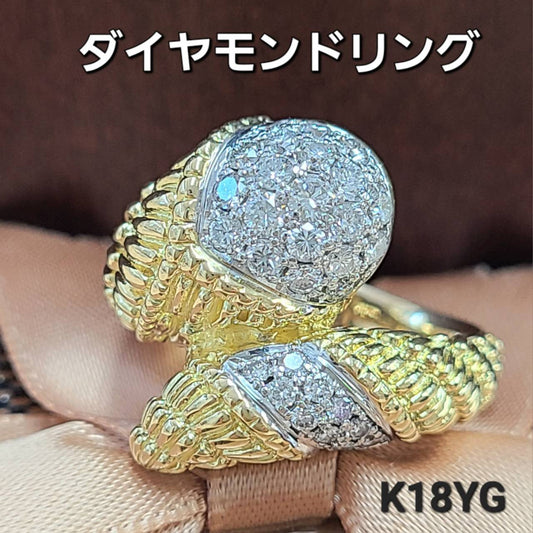 1ct音量发光天然钻石K18 yg黄金18金戒指四月诞生石[差异]