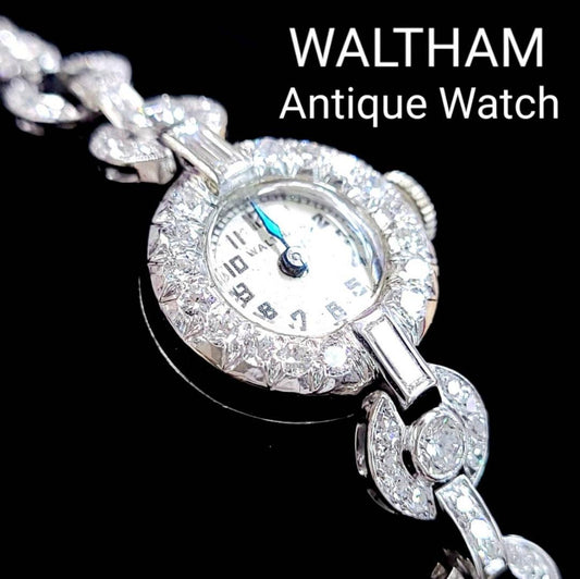 ウォルサム WALTHAM 手巻き ダイヤ 腕時計 アンティーク ウォッチ