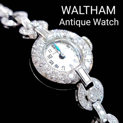 Waltham Hand -Rolled Diamond Watch Antique Watch