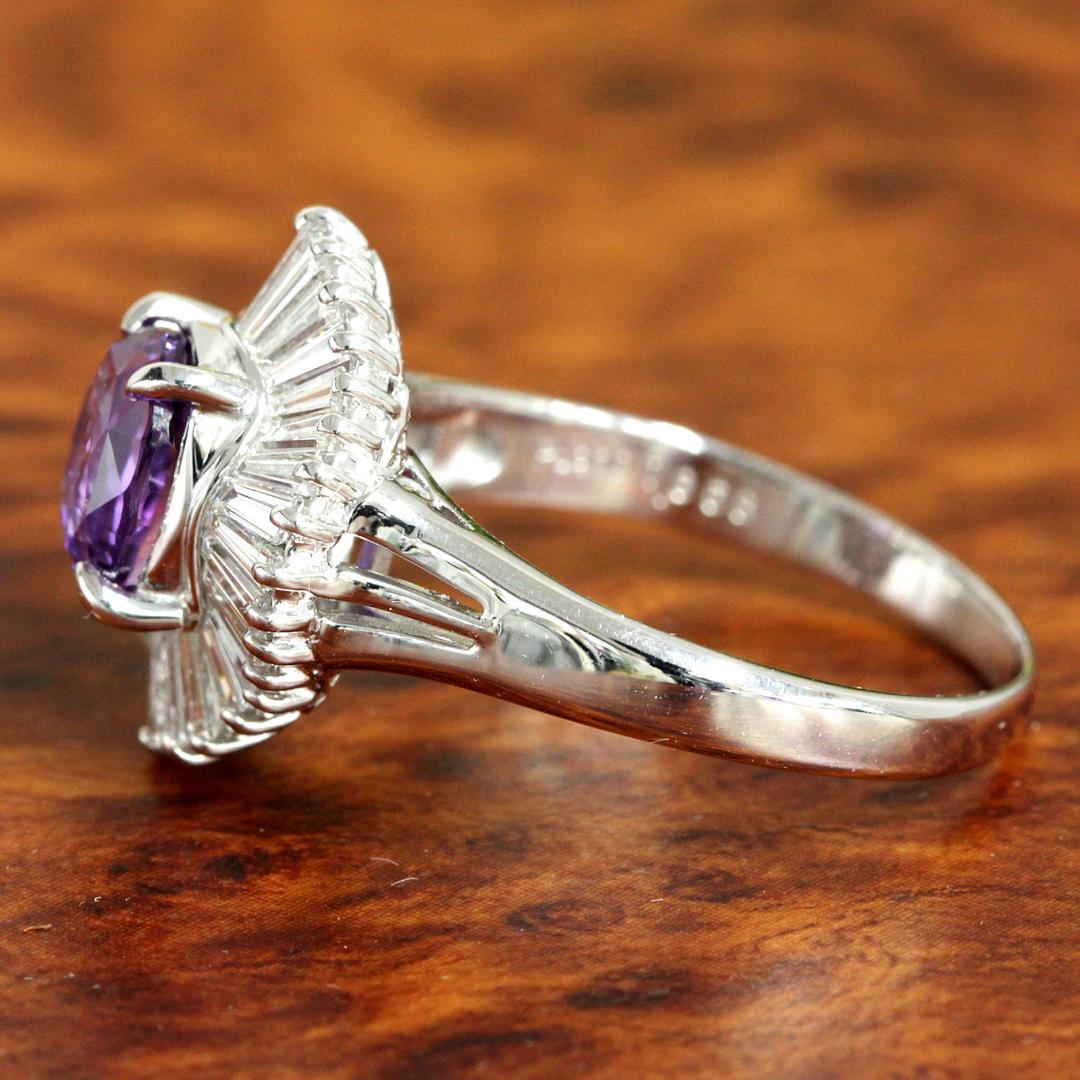 1.8カラット 天然ダイヤモンドリング 天然サファイアリング プラチナ900 1.8カラット 天然ダイヤモンドリング 天然サファイアリング プラチナ900