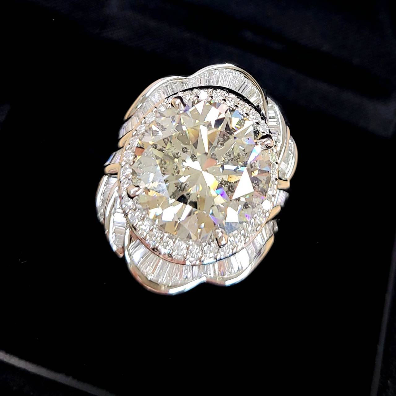 絶対的存在感 12.6ct 天然 ダイヤモンド プラチナ Pt900 リング 指輪 4月誕生石 【中央宝石研究所鑑定書付】