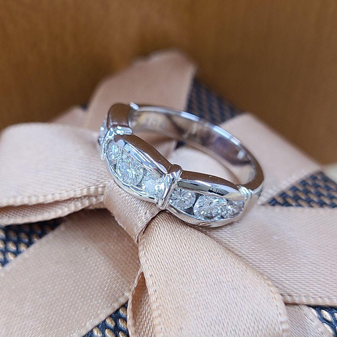 一文字 ダイヤモンド リング・指輪合計10ctリングサイズ