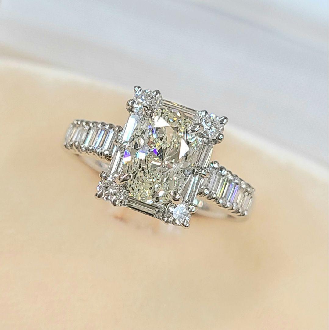 1.5ct SI 天然 ダイヤモンド オーバルカット プラチナ Pt900 リング