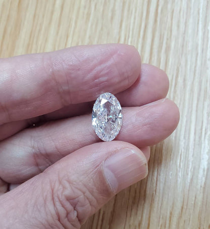 [進行GIA評估] 5CT / D顏色 / IF / 2EX PERSSCE Natural Diamond Rouse Diamond橢圓形明亮切割