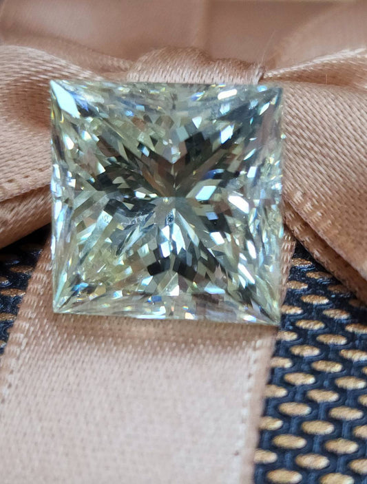 The best status & asset! Super large grain glare! 10.01ct VS-1 Square Brilliant Cut Natural Diamond loose[With GIA certificate]