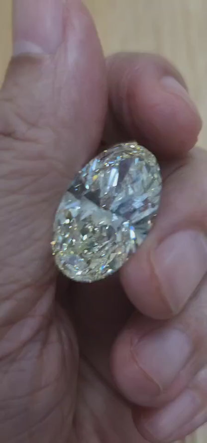 매우 희귀 한 궁극적 인 아름다움! 최대 피크 4 화살표 컷 대형 20.22ct SI-1 타원형 자연 다이아몬드 루스 [GIA 평가]