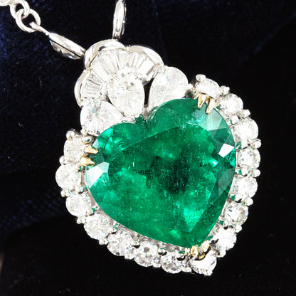 세계 최고 품질 10.88ct Columbia Muzo 's Natural Emerald 11.48ct Natural Diamond Platinum PT900 펜던트 PT850 목걸이