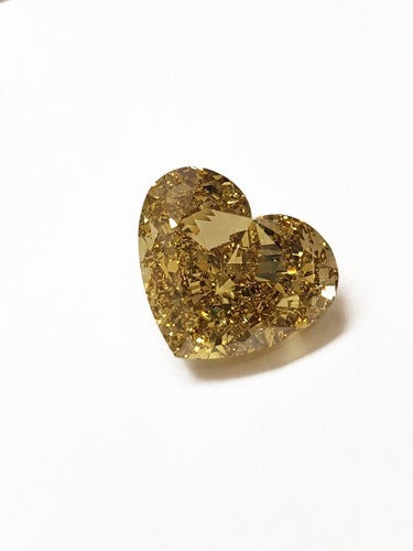 GIA 평가와 함께 극단적 인 색! 초대형 50ct 골든 하트 다이아몬드 루스 (50.17ct/Fancydeepbrownishyellow/SI1)