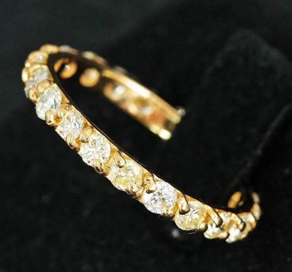 Eternal Love Symbol 1CT Natural Diamond K18 Yellow Gold Full eternity Ring Ring [identification report]