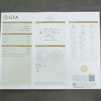 1.04ct g 색상 vs-2 좋은 천연 다이아몬드 Rouse round burning 컷 [GIA 평가와 함께]