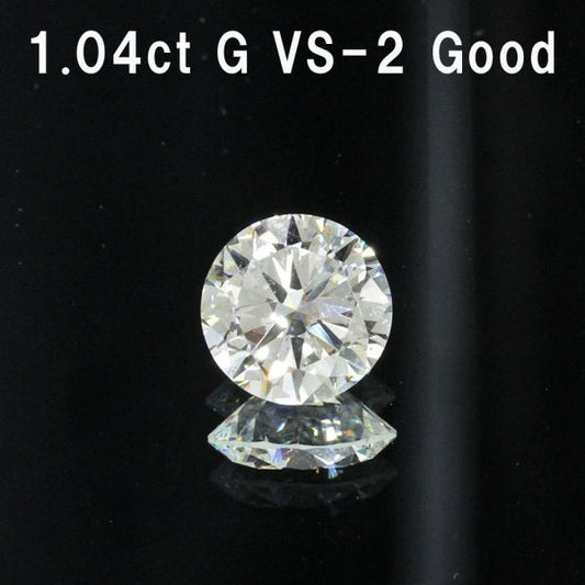 1.04ct G Color VS-2 GOOD Natural Diamond loose Round branding cut [with GIA Appraisal]