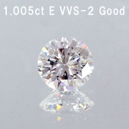 1.005ct E Color VVS-2 GOOD Natural Diamond loose Round Brantant Cut [CGLAppraisal]