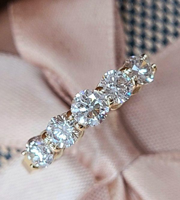 Dカラー ハートキュー 3ct ダイヤモンド フルエタニティ リング 鑑別付 